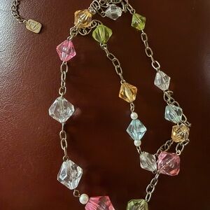 You and I vintage Crystal Beaded Necklace